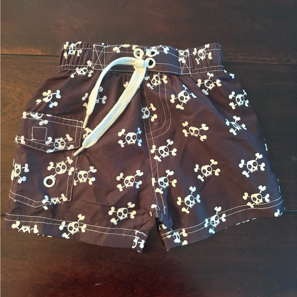 Mish Kids Swim Trunks - Black and White